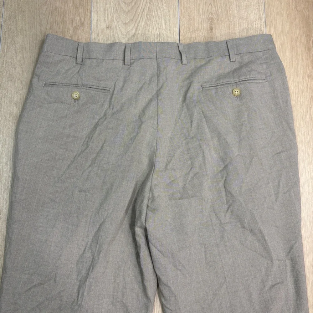 Ralph Lauren Mens Pleated Dress Pants‎ Taupe Cuffed Trousers 38W x 30L RN 90736